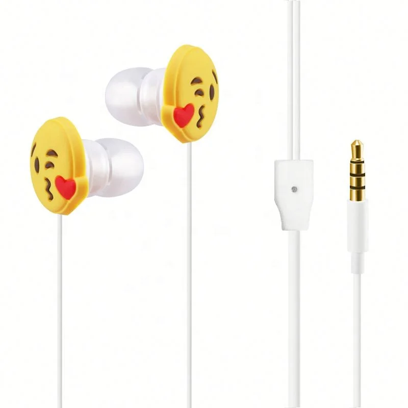 
cute headphone with cartoon mp3 funny PVC earphones 