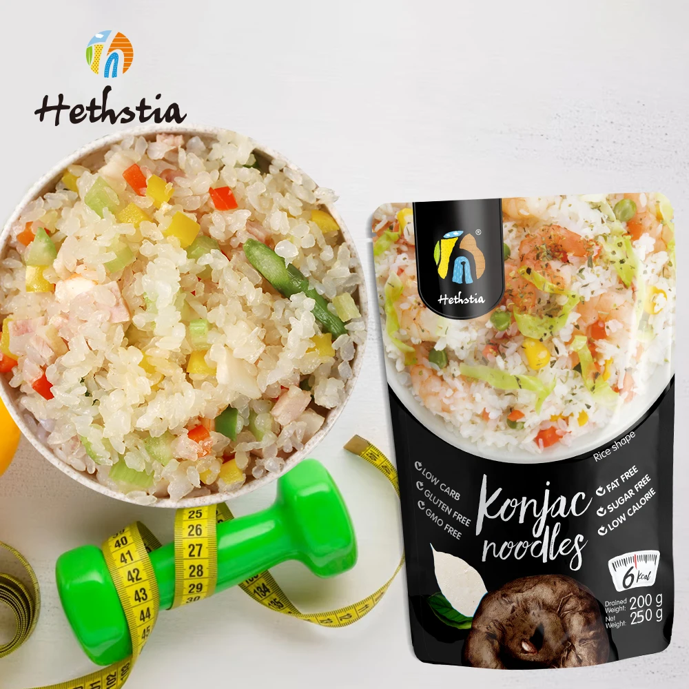 Low Calories Low Carb Gluten Free Vegan Keto Halal Instant Pure Konjac Rice