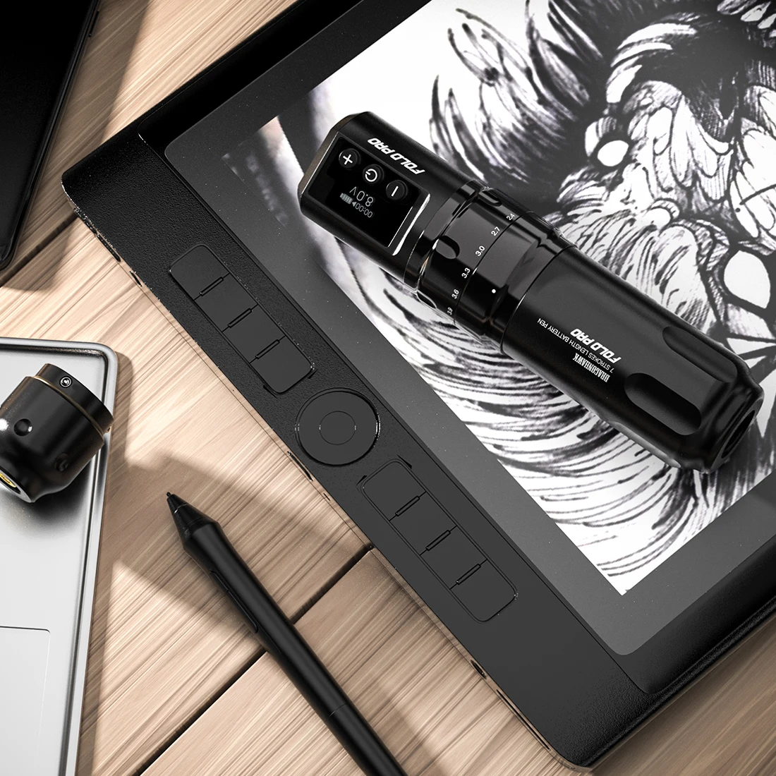wireless tattoo pen machine battery power  fold pro