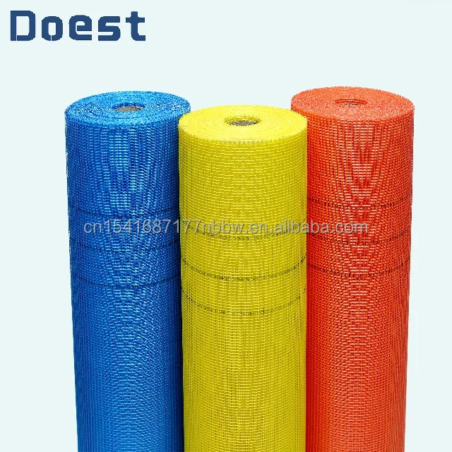 Resin coated fiberglass mesh  145g 5x5 Plaster orange blue yellow Mesh compare fiber mesh vs steel wire