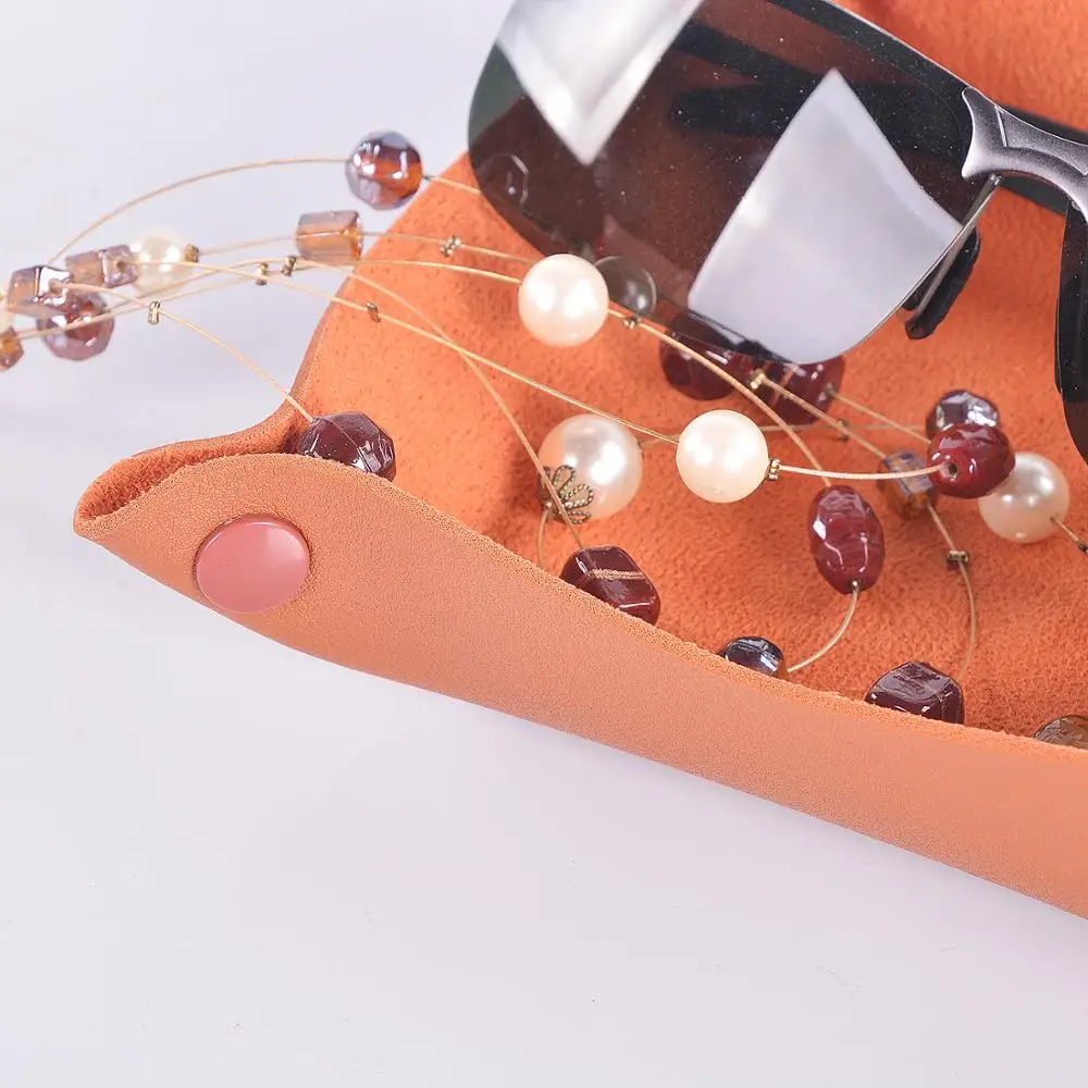 Soft Pu Leather Jewelry  Organizer Velvet  Tray Storage Tray Jewelry Tray with Snaps