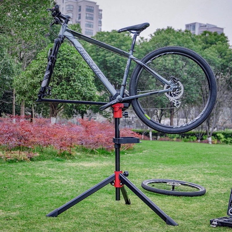Adjustable Fold Bike Rack Holder Storage Aluminum Alloy Bike Tool Kits Parking Hanger Bicycle Repair Stand