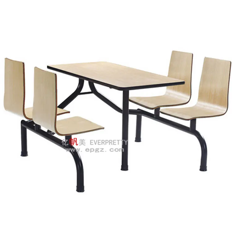 High Quality Colorful University Middle School School Furniture Dinning Table And Chair for Students