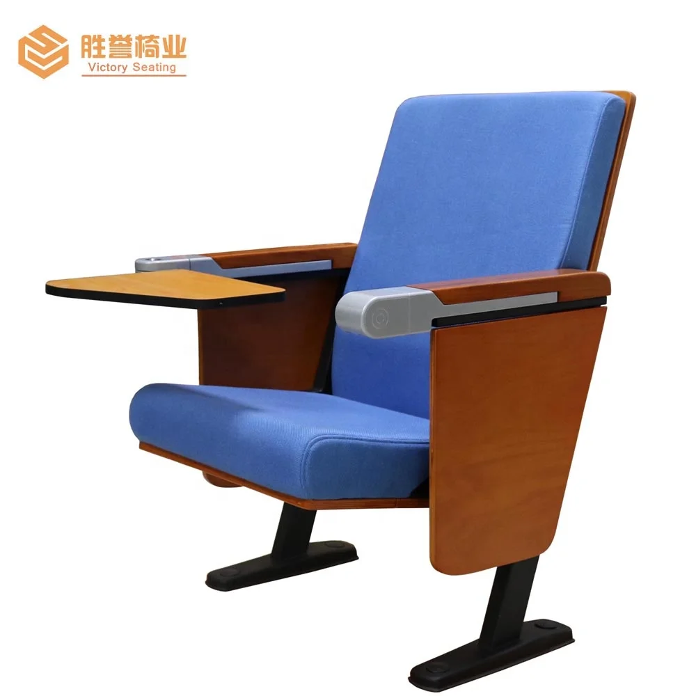 Cheap Price Auditorium Chair Theater Furniture Chairs for School, University, Church and Conference Hall W/ Writing Pad