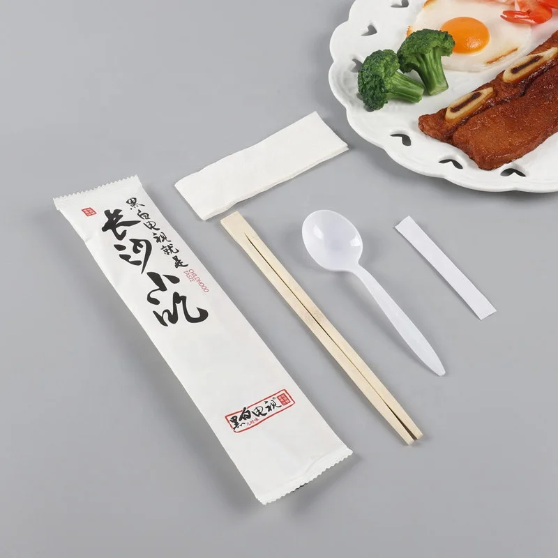 Take Away Disposable Cutlery Set Chopsticks bag Spoon Toothpick With Napkin Utensils Pack