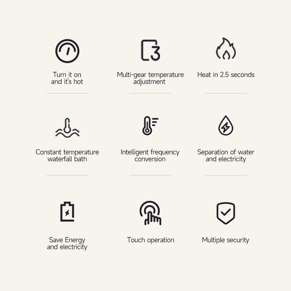 household electric appliances instantaneous electrical bathroom hot water heater