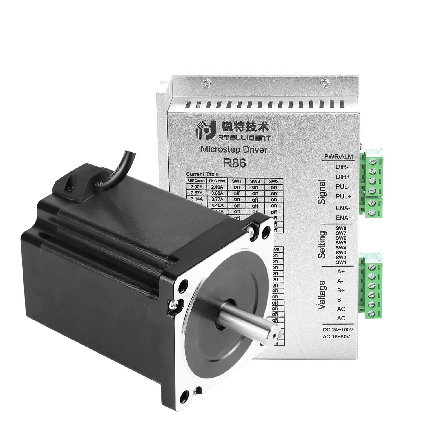 Rtelligent Single Axis 86mm Stepper Motor Open Loop Nema 34 Stepping Engine Set Cnc 12nm