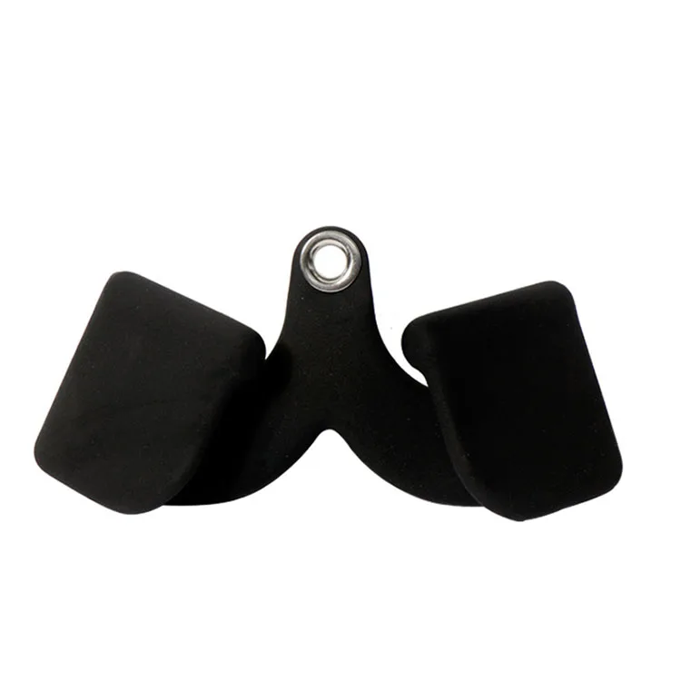 Uniqfitness China Cheapest Fitness Gym Cable Attachments Handle Grip Gym Equipment Lat Pull Down Bar Accessories