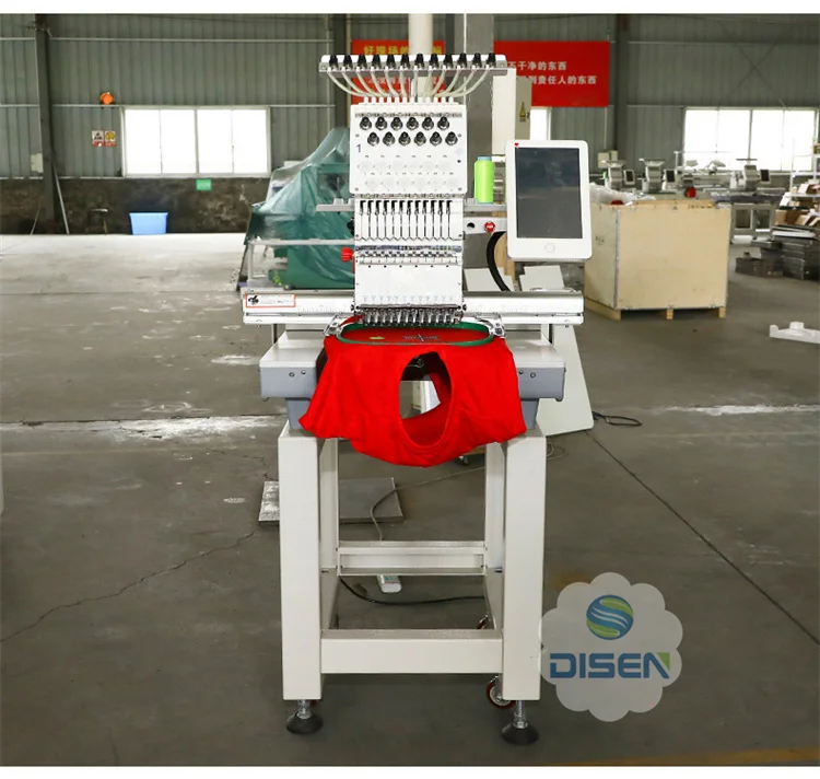 single head multi needle dahao a-15 computer nidle embroidery machine control pana 6needil cloth embroidery mach with wiri