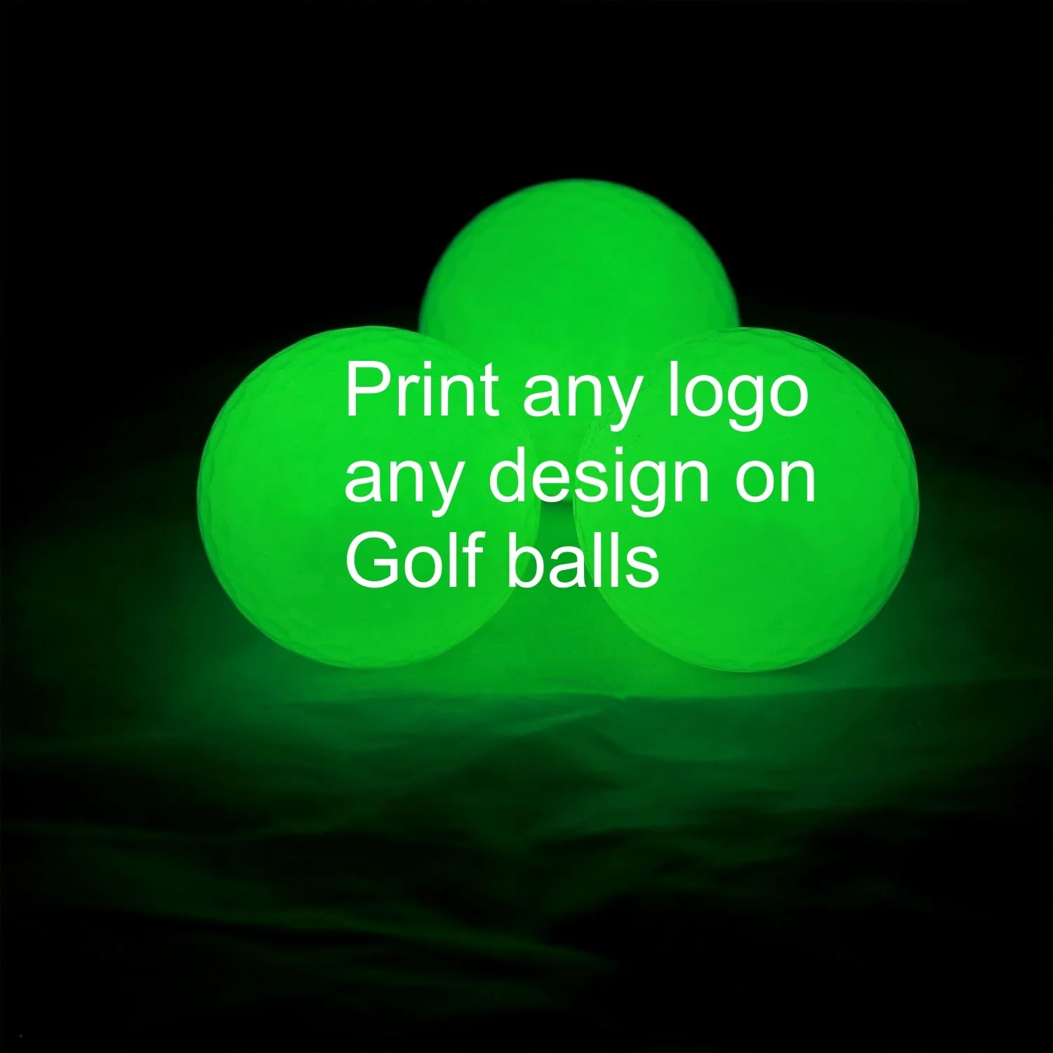 Fluorescent Glowing in The Dark Golf Ball Long Lasting Bright Luminous Balls for Night golf Sports