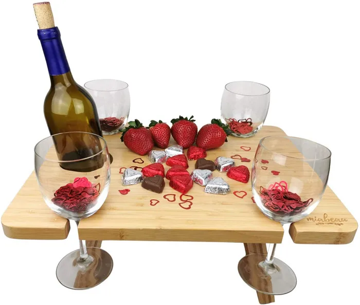 Деревянный складной стол для кемпинга из бамбука