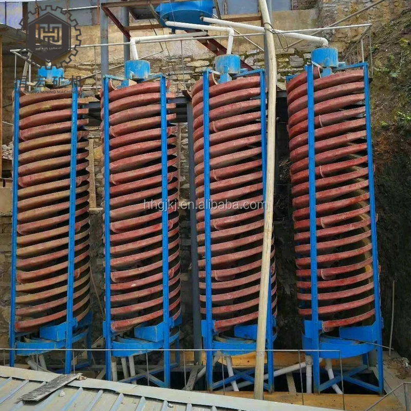 High Efficiency Gold Recovery Concentrator Gravity Spiral Chute Separator for Heavy Mineral Chromite Ore Rutile Fluorite  Zinc