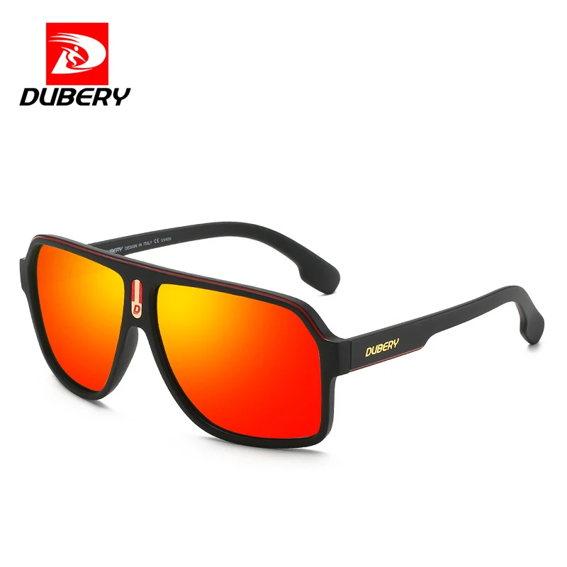 DUBERY Sunglasses Men Polarized UV400 High-Quality Fashion TAC Mirror PC Frame Ultralight Men Sun Glasses Outdoor D103