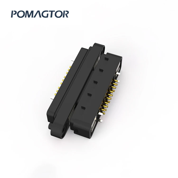 Customized Magnetic Pogo Pin Connector Reasonable Price Usb 12V 2A Power Pa46 13.5*8.5mm 30000 Times Male&female Pomagtor C3604