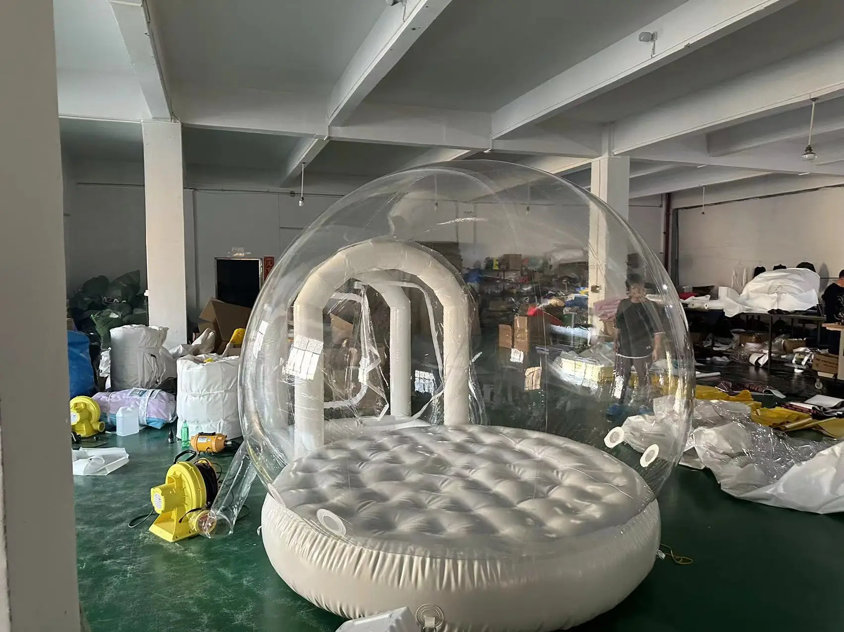 inflatable white jump house white castle bounce house inflatable bubble house with trampoline