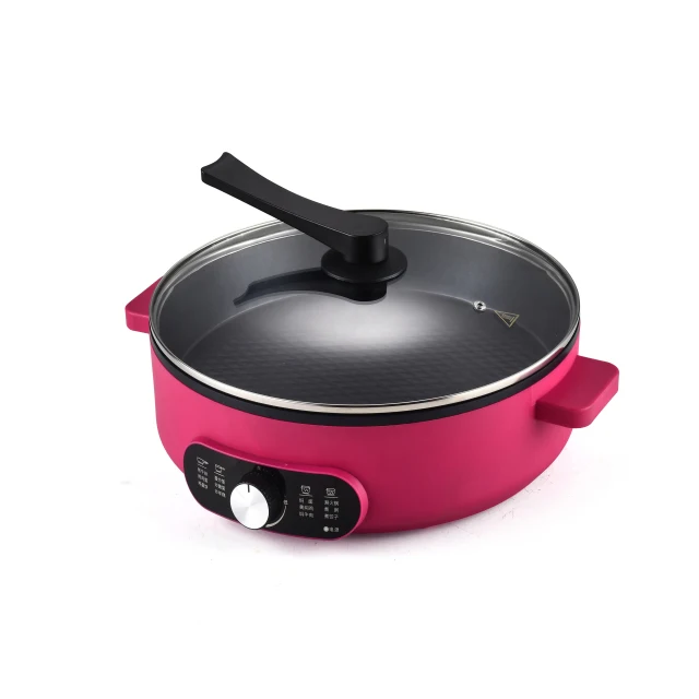 Maibo 2023 New Multifunctional 2-3 Persons Use Electric Skillet with Glass lid 16-inch Electric Skillet