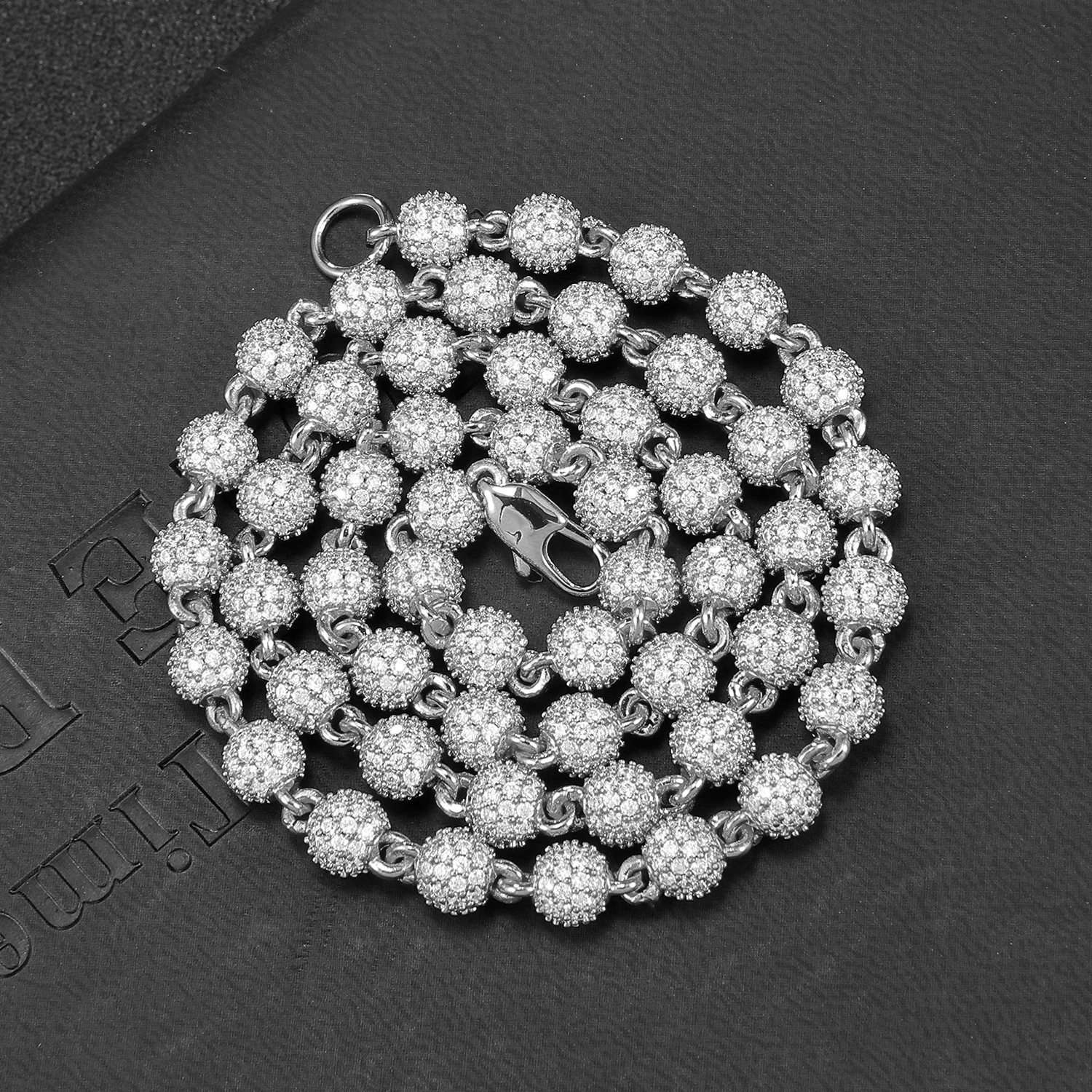 Fashion Jewelry Chain Necklace HipHop Style Real 14K 18K Solid Gold diamond bead Chain bracelet jewelry for men