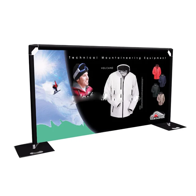 Weihai Wzrods Portable Adjustmentable Cafe Barrier Outdoor Banner Stand Frame  Door Pole For Advertising Trade Show