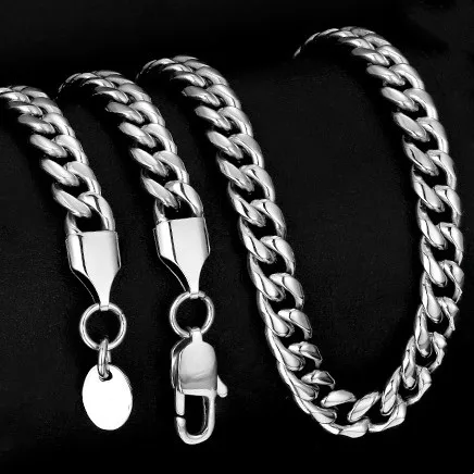 Cain For Men Cubanas Chain Collar Para Hombre Cubanas Hip Hop /