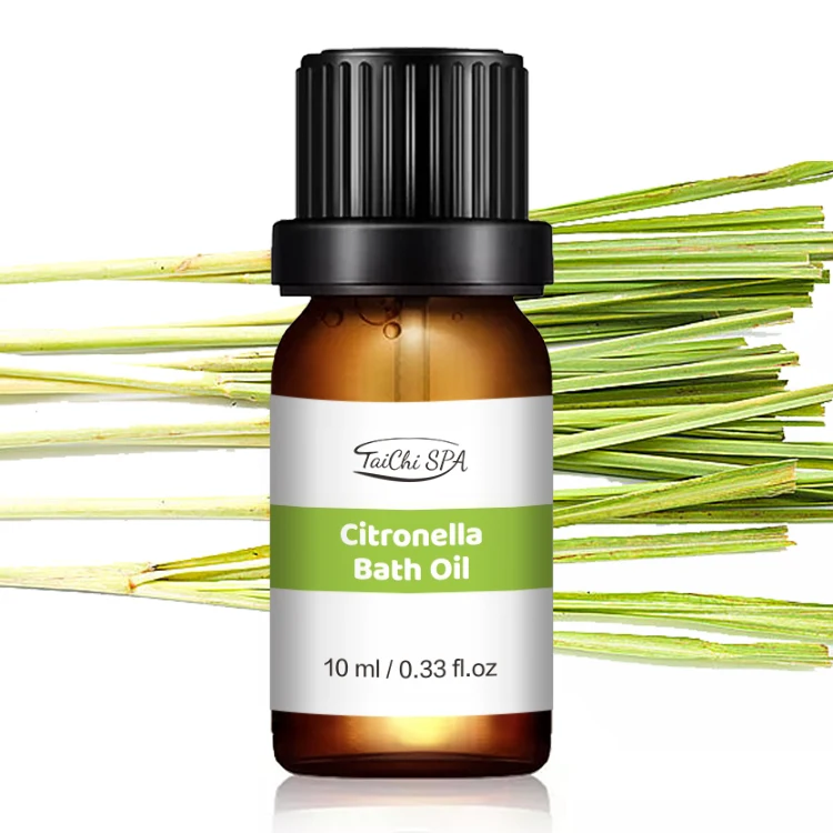 OEM/ODM 10ml Citronella Fragrance Bath Oil Natural Lemon Grass Aromatherapy Liquid Bath Oils Top Premium Relaxing Body SkinCare