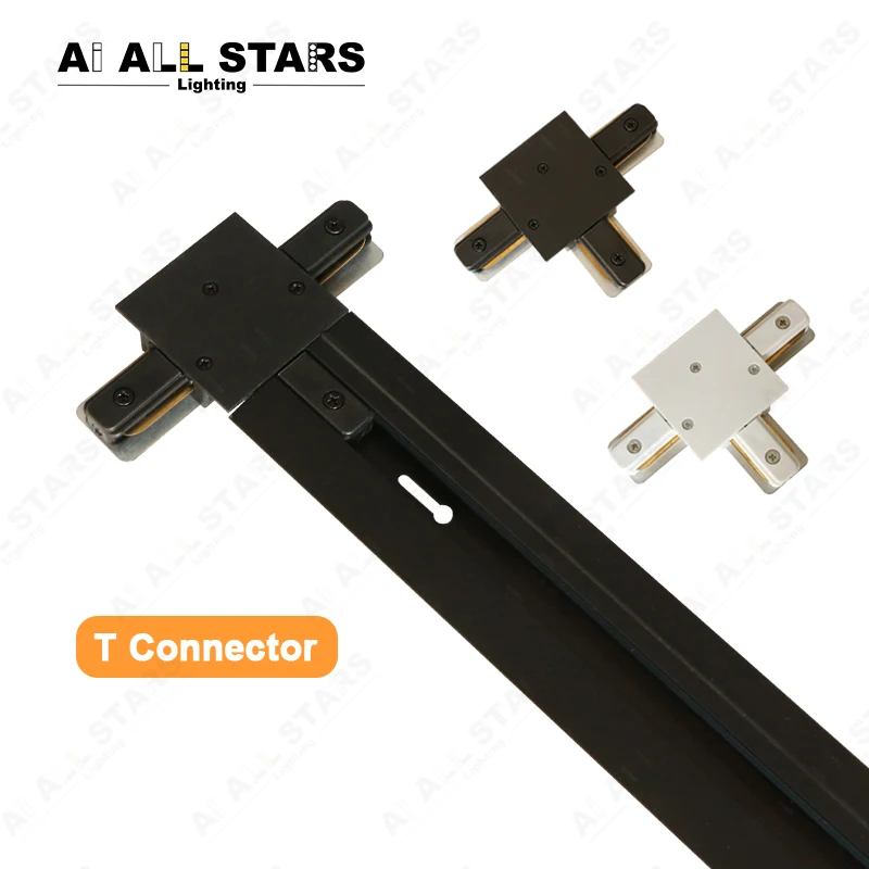 Aluminum Recessed Ceiling Mount 1 Circuits 2 Wires Linear LED Track Light Rail System Black White Track Light Rail