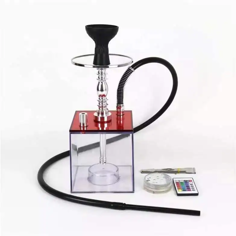 New Design Hookah Shisha Arab Transparent Acrylic Hookah Triangle Pot Hookah Set