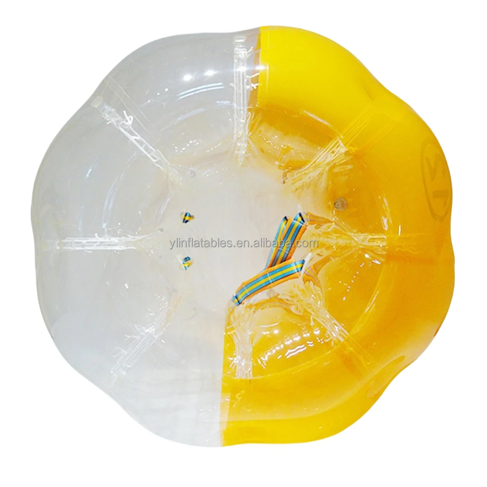 Half Yellow Bubble Soccer Inflatable Bubble Ball Bumper ball