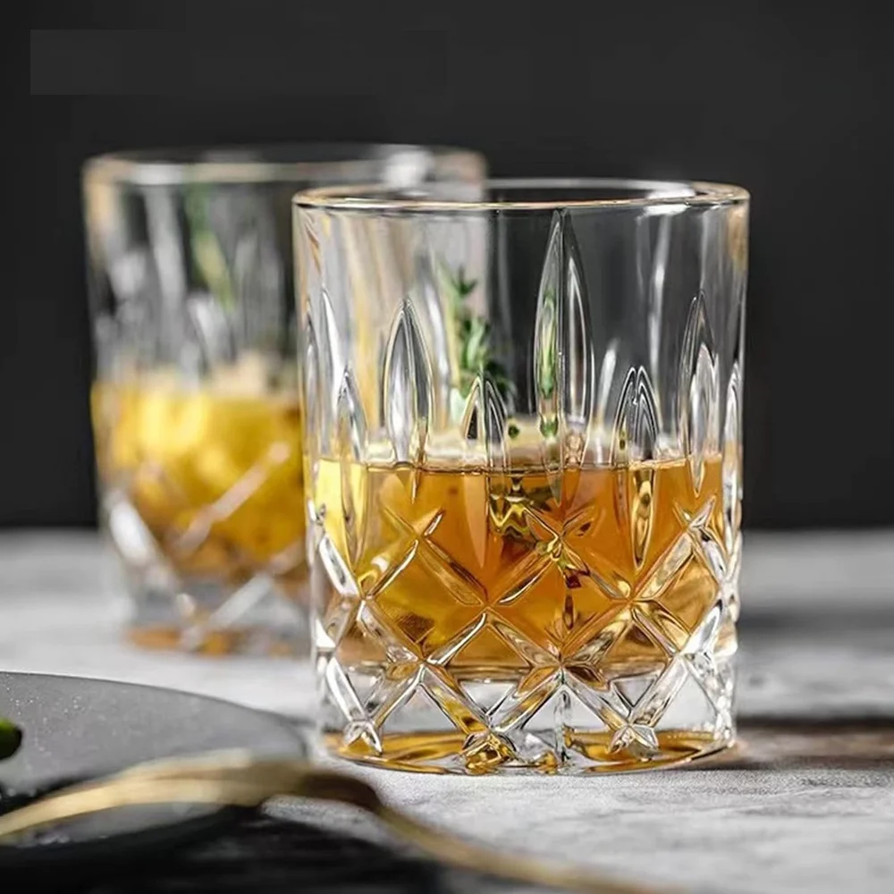 Shot Glass Cup Rocks Glassware Lowball Clear Whiskey Glass Classic for Whisky Cocktail Party