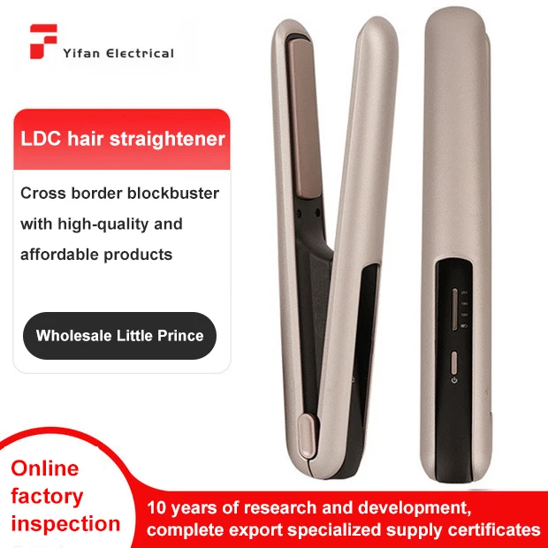 2 In 1 Private Label Portable Ceramic Flat Iron Cordless Hair Straightener Clips Mini Curly