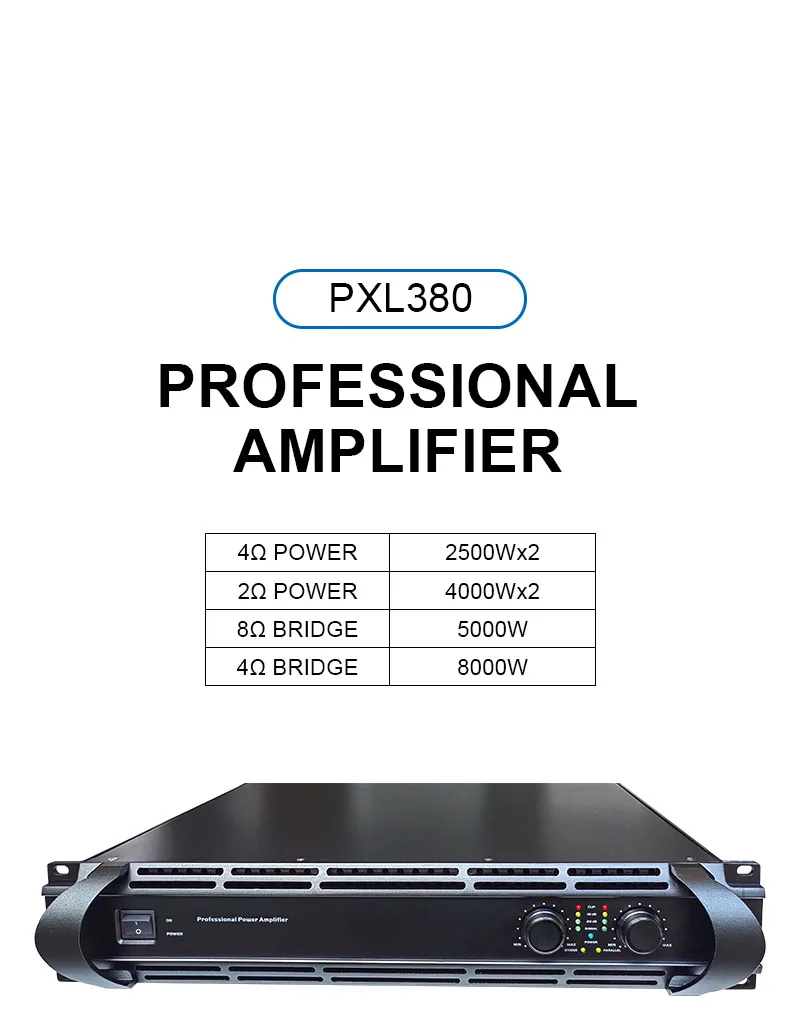 Guaranteed Quality Unique 4000 Watt Sound Standard Power 2 Channel Amplifier