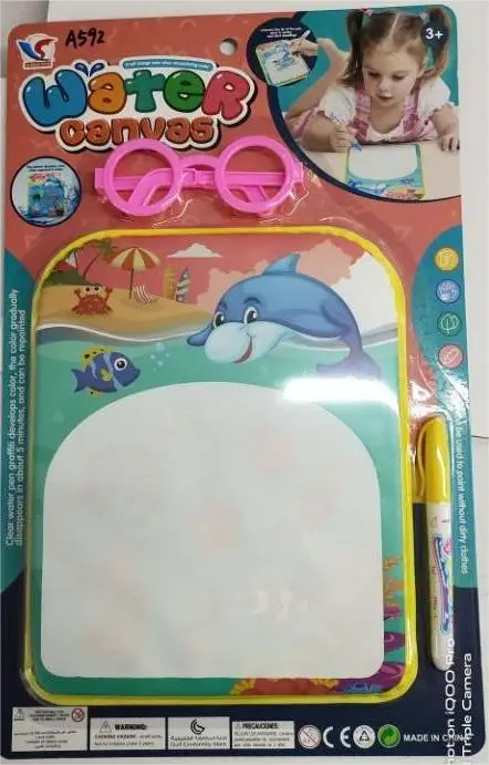 Interactive change colour water mat kids doodle drawing book Water Painting Book Baby Bath Fun explorative Toys