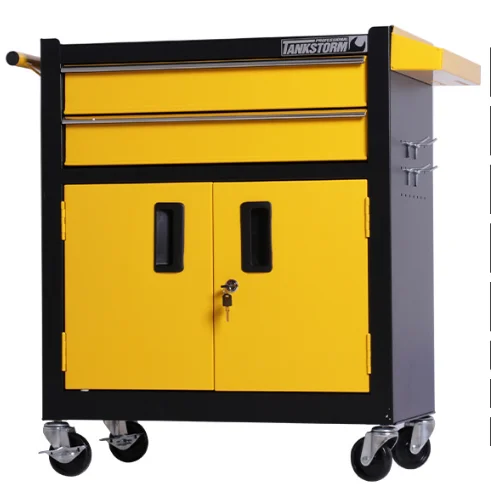 Professional Multi-functional Heavy Duty Tool Box Roller Cabinet Trolley Tool trolley with 2 Drawers and 2 Cabinets