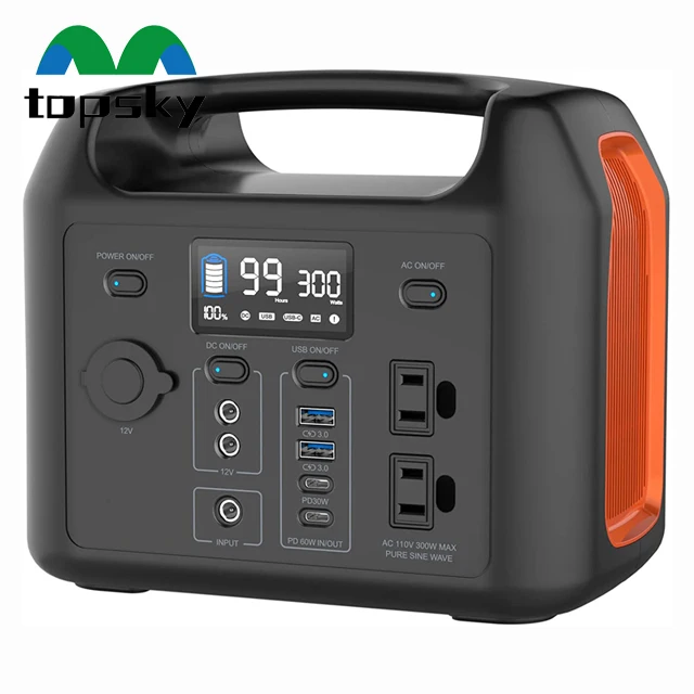 TOPSKY R300 Portable Solar Power Station 299wh 110V 220V Energy Generator Portable Emergency Power Supply
