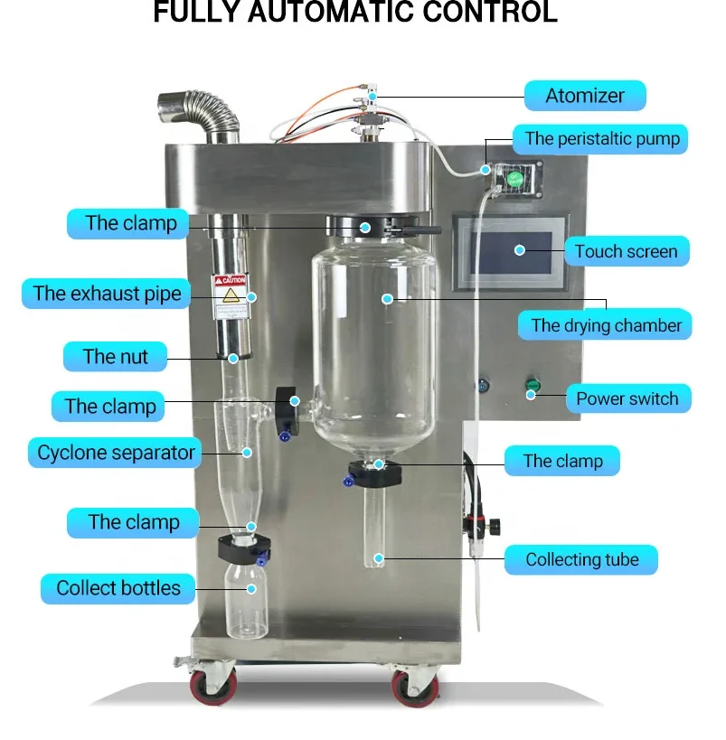 Powder Instant Tea desktop spray dryer for mini liquid drying machine