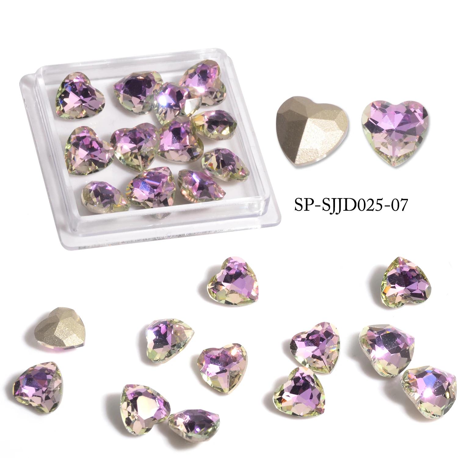 12pcs Purple AB color K9 Rhinestones  Nail Rhinestone Art Decoration Rhinestones Kit Pink Crystal SwarovsKI Diamond