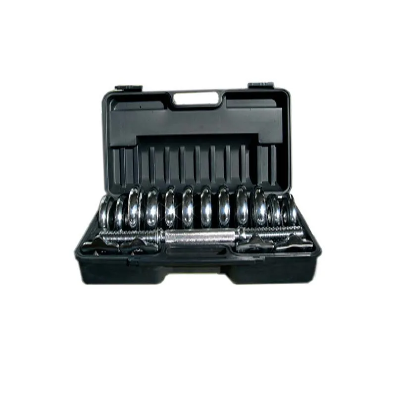 Weightlifting adjustable cas iron chrome dumbbell set