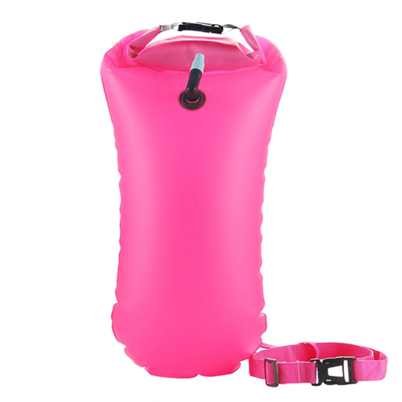 Buffalo Gear eco friendly pvc inflatable durable waterproof dry for safe swimming training tow float open swimmer swim buoy bag