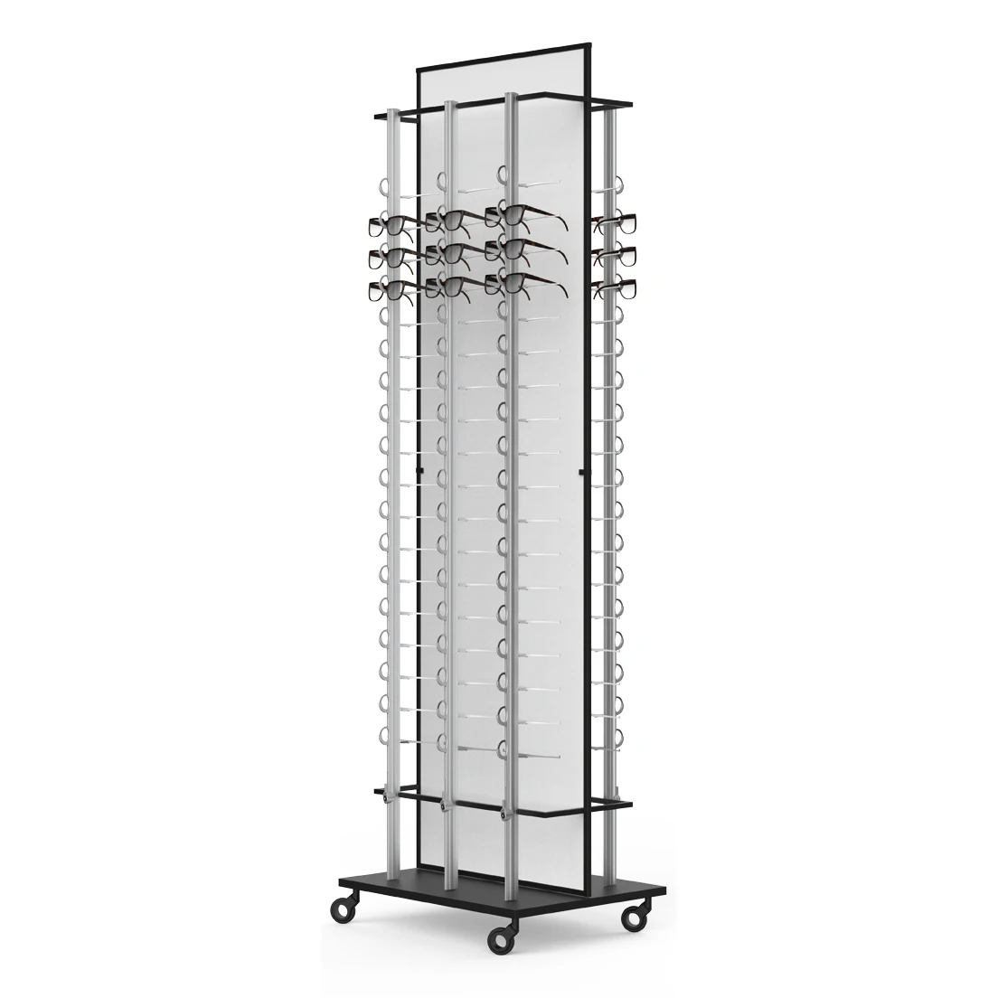 Lockable sunglasses floor standing locking sunglass display eyeglass display rod stand sunglasses display stand with lock