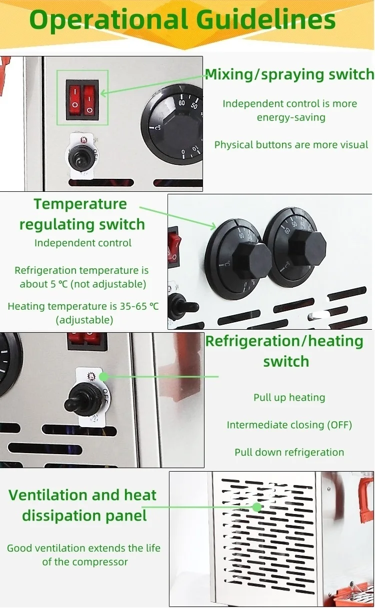 4-cylinder 16 L * 4 table type super capacity stirred beverage dispenser for refrigeration and heating