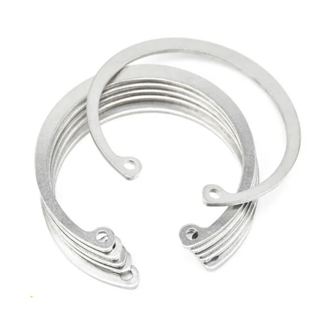 Hardware fasteners spiral internal stainless steel fiber river flat retaining ring for bores DIN471 472 7-180