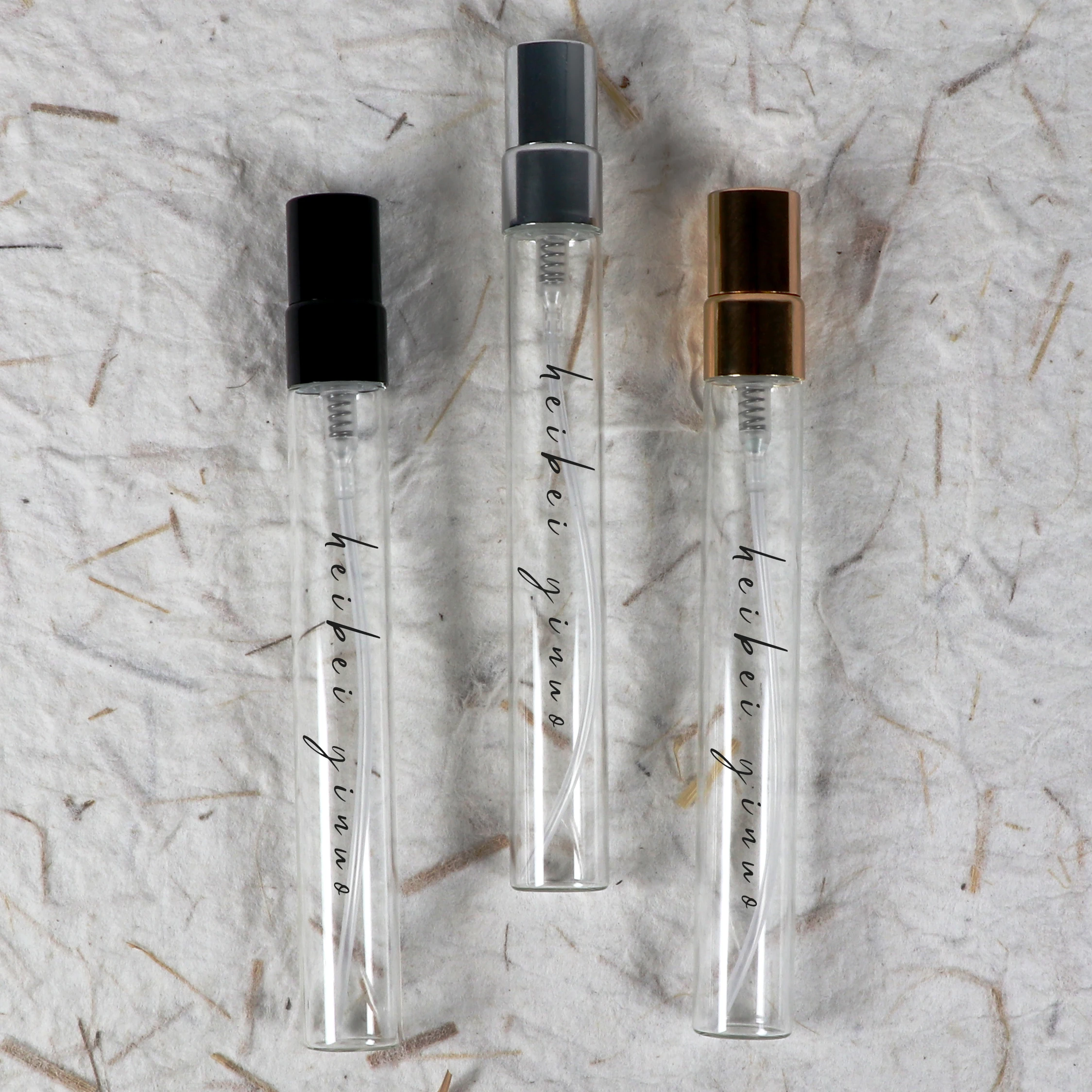 Minimalist glass travel perfume empty spray bottles cute perfume bottle with scale