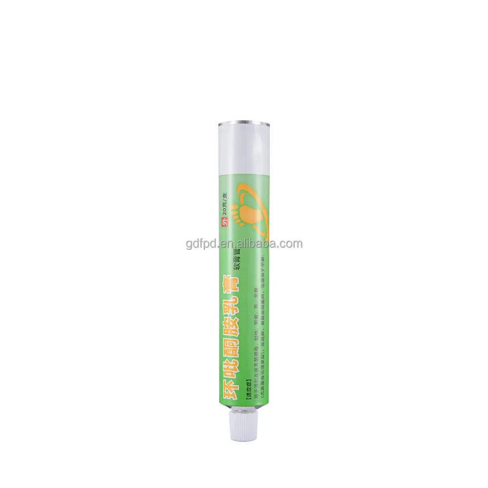 Customized Empty Recycled 20g Small Metal Aluminum Collapsible Round Tube for Ointment Lotion Cosmetic Packaging with Screw Cap