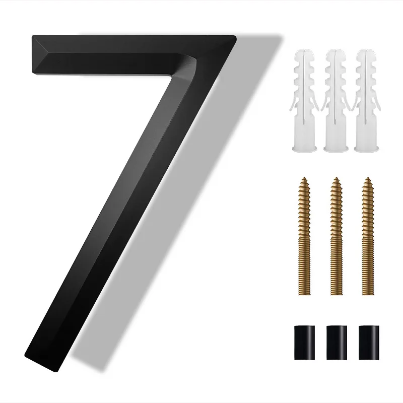 3D floating Customized digital house number High-grade residential villa door number address plate