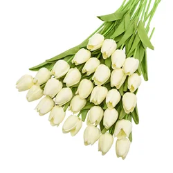 Tulips Artificial Flowers PU Calla Fake Flowers Real Touch Flowers for Wedding Decoration Home Party Decoration Favors