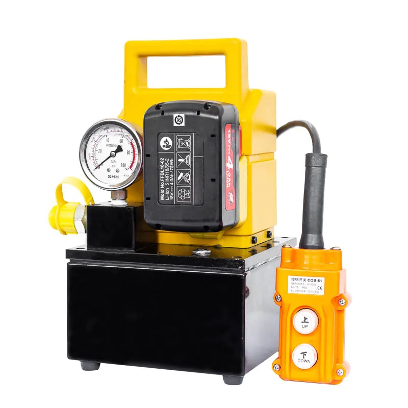 Portable 700 Bar single acting  Electric Hydraulic Power Back Pump Battery Driven pump