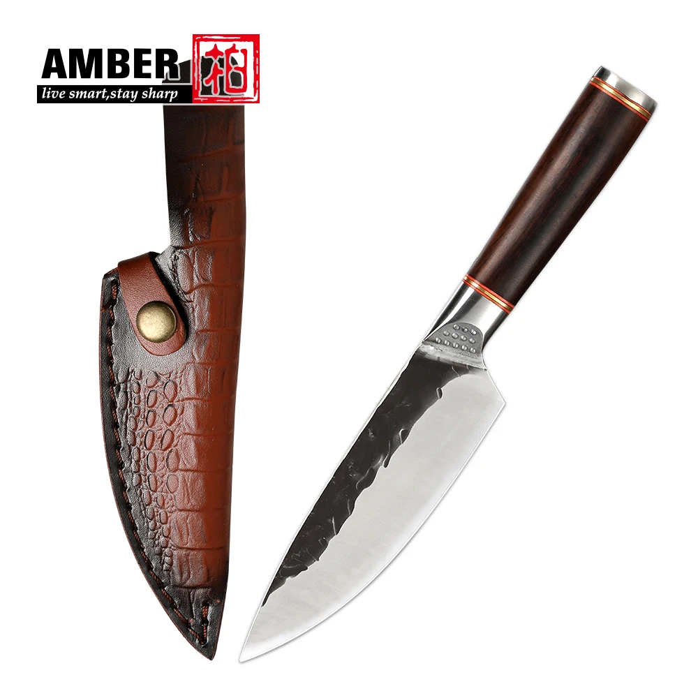 High Carbon Steel Butcher Cleaver Boning Fillet Kitchen Serbian Knife viking Handmade Forged Chef Almazan Knife with leather Bag