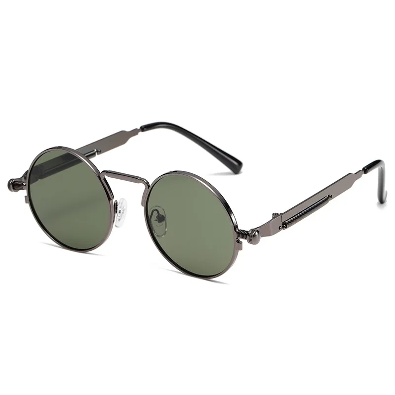 2023 New Retro Round Frame Sunglasses Fashionable Slimming Eyeglasses Trendy Street Photo Sunglasses
