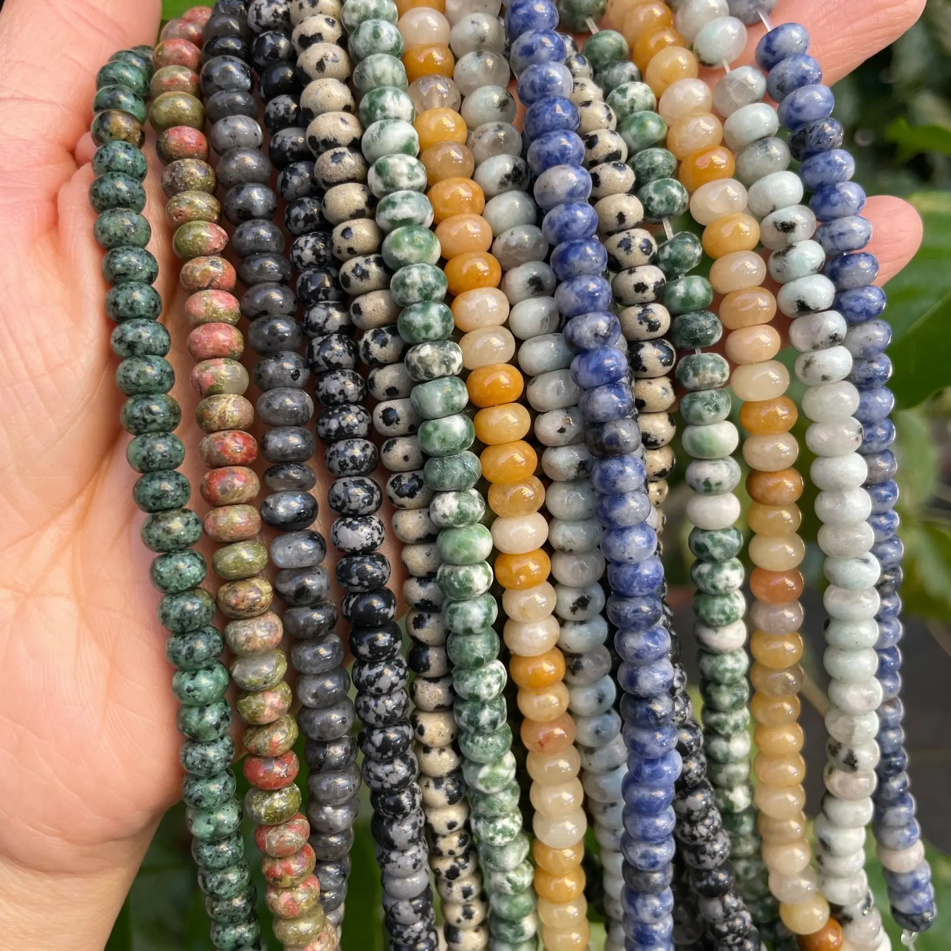 6*4mm Nature Stone Abacus Beads Red Stone Tiger Eey Rondelle Loose Beads Strand Diy Bracelet Necklace Jewelry Accessories