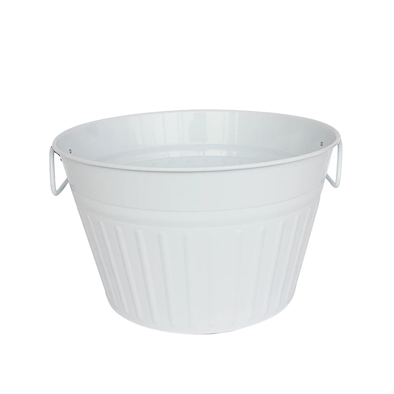 Factory Price  Galvanized Metal Bucket Colorful Printing KTV Beer Natural Alcoholic Beverages Ice Bucket Pails With Handle