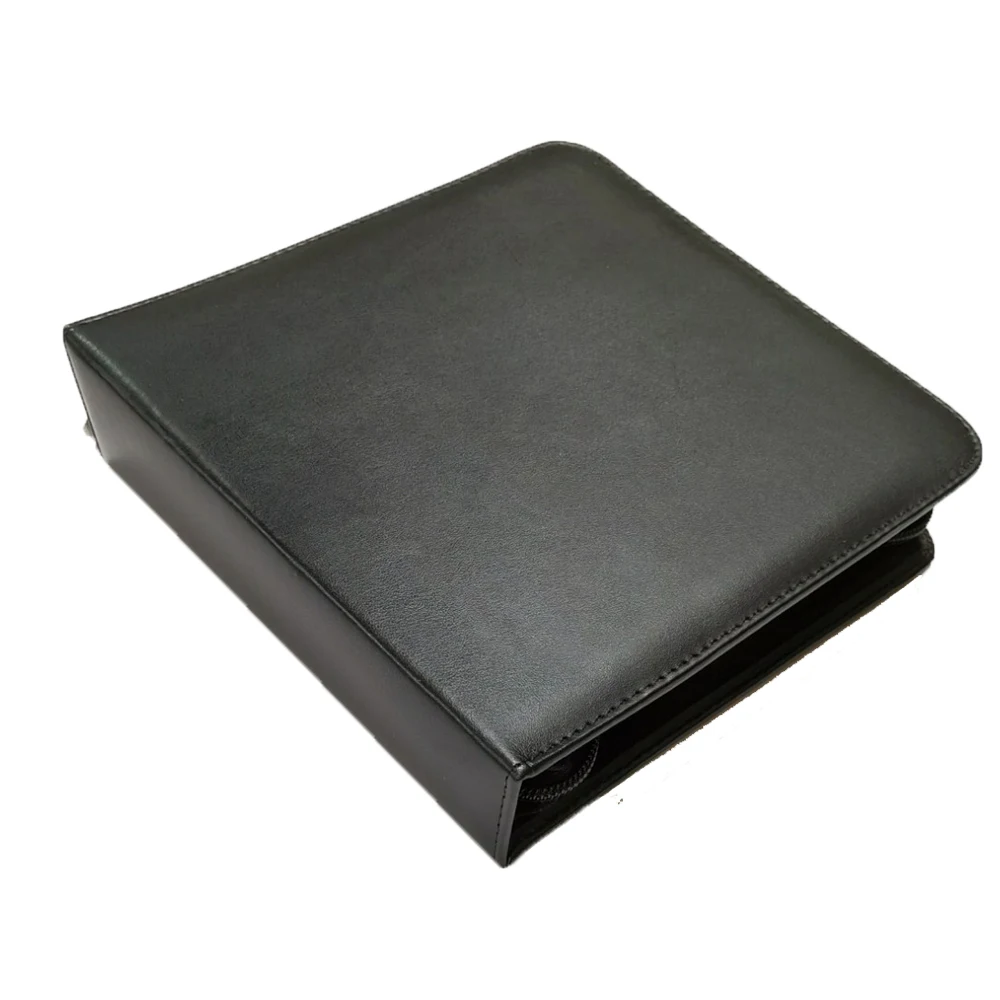  Новая модная квадратная водонепроницаемая сумка из полиуретана полиэстера черного цвета для демонстрации CD-дисков хранения